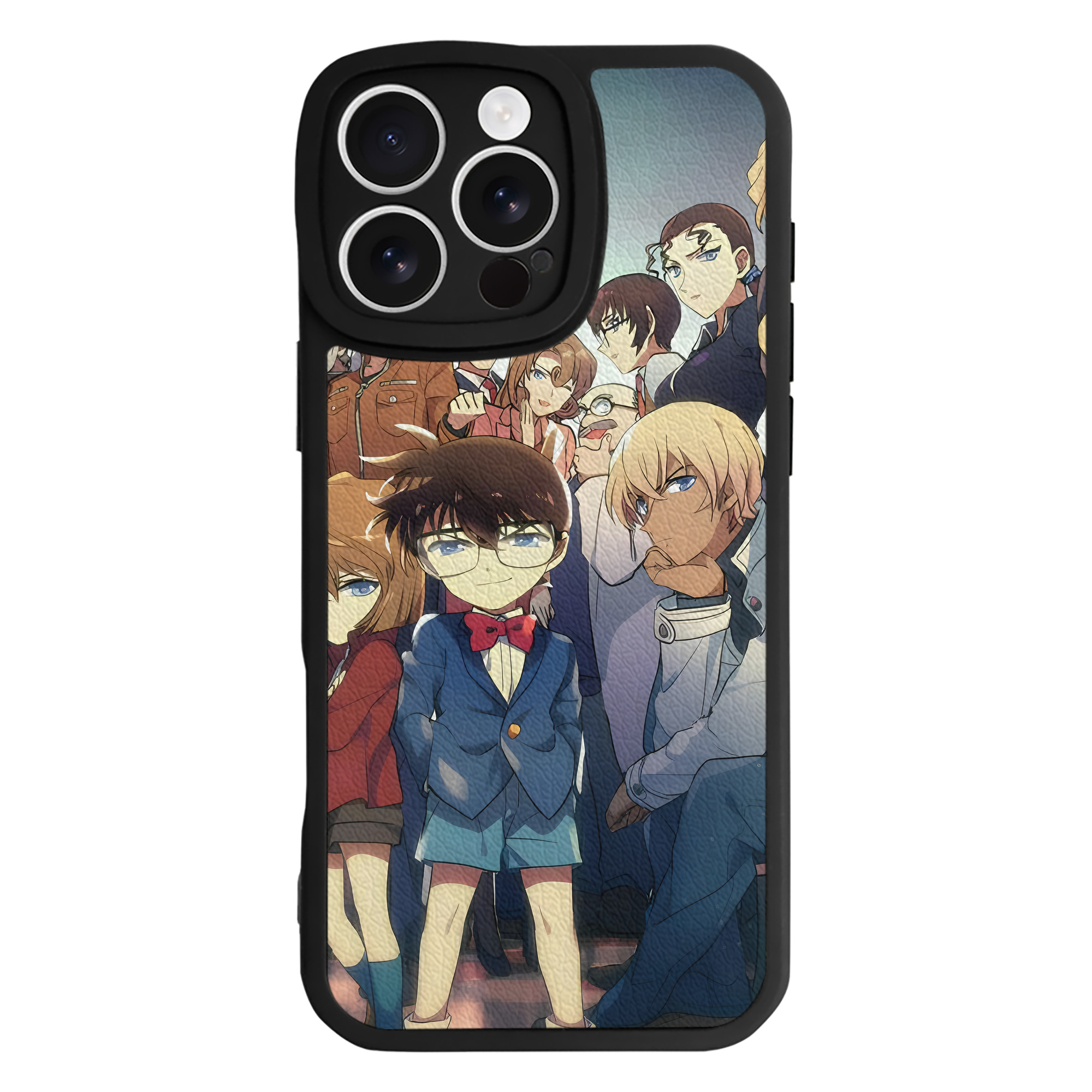 （画像用） 名探偵コナン Detective Conan 【iPhone 16シリーズ対応】シリコンスマホケース（レザー調） 材質：シリコン